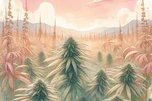 Aquarelle illustrant le bouturage du cannabis
