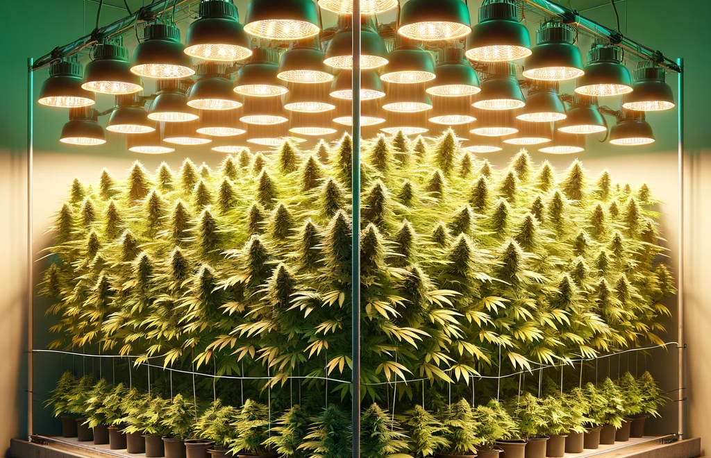 Illustration représentant une grosse production de cannabis