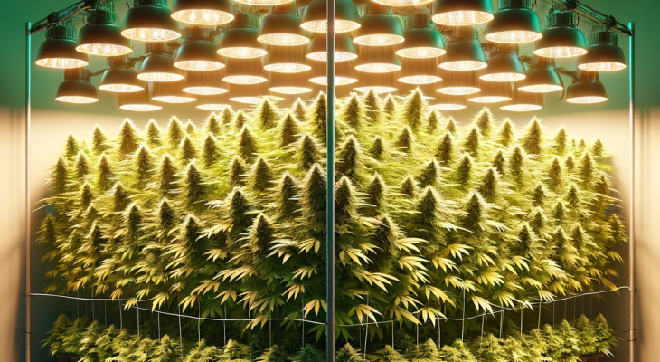 Illustration représentant une grosse production de cannabis