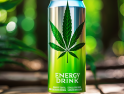 Cannette aluminium représentant une boisson énergétique pour le cannabis