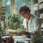 Un scientifique étudiant les effets du Cannabis sur le cerveau humain