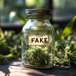 Cannabis synthétique dangereux dans un bocal en verre