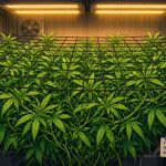 Palissage ScrOG du cannabis, illustration style manga coloré