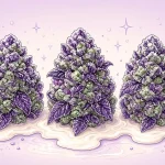 Meilleures variétés Gelato de cannabis, illustration style manga coloré