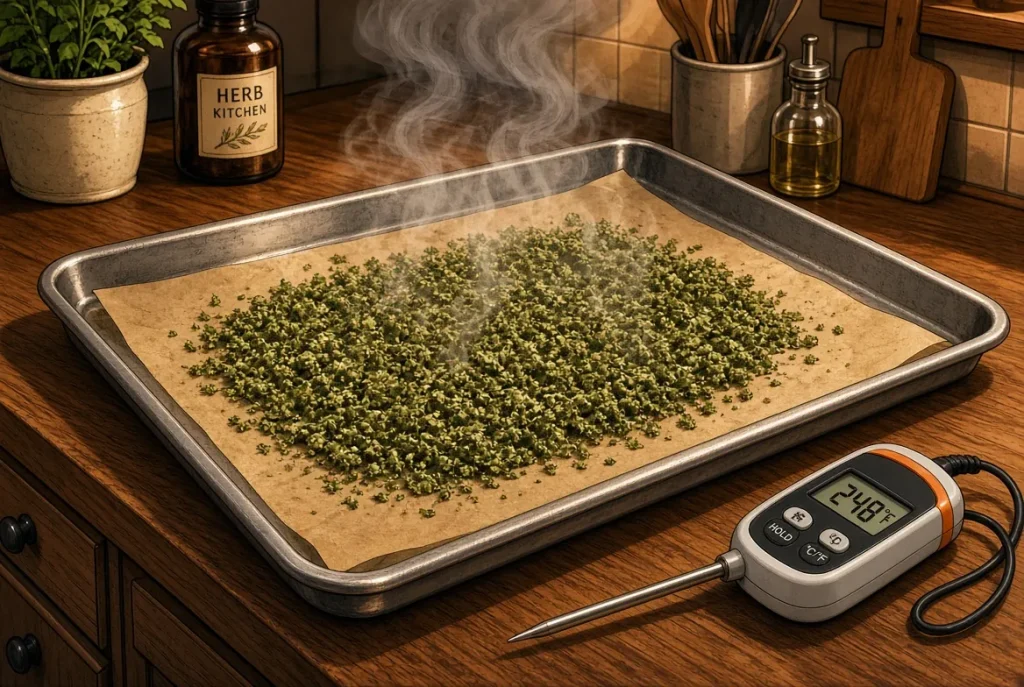 Décarboxylation du cannabis, illustration style manga coloré