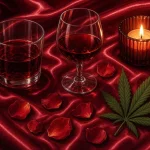 Cannabis et sexualité, illustration style manga coloré