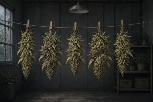 Réussir le séchage de la weed, illustration style manga coloré