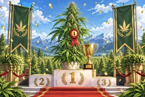 Top des meilleures variétés Sativa 2026, illustration style manga coloré